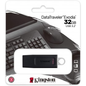 KINGSTON DATATRAVELER EXODIA DTX/32GB USB FLASH 32GB USB 3.2 GEN 1  NERO