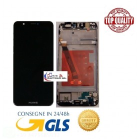 DISPLAY LCD+ TOUCH ORIGINALE HUAWEI P SMART NERO+ FRAME FIG-LX1 LX2 LX3